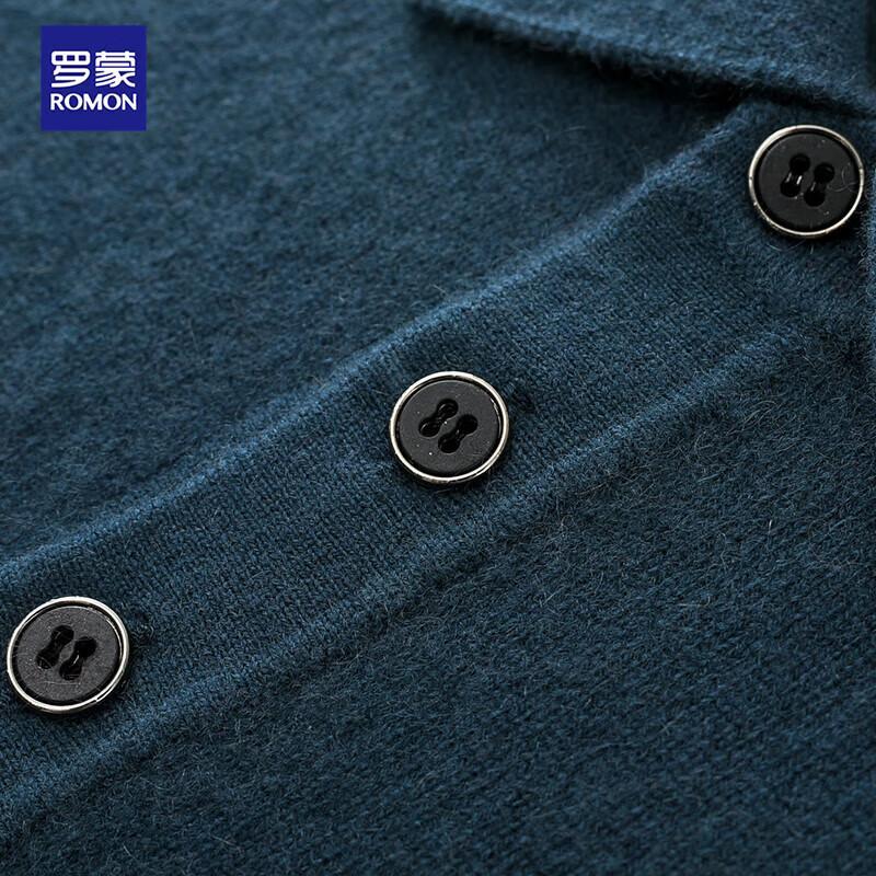 Romon Men's Pure Cashmere Polo Neck Sweater