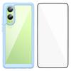 For OnePlus Nord CE4 Lite 5G Phone Case WANLONFENG XC Series TPU Acrylic Cover with Tempered Glass (Big Lens Hole)