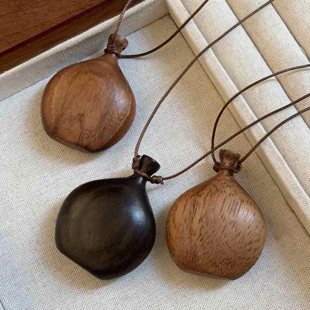 Регулируемая цепочка-шнурок, цепочка для свитера, ожерелье, деревянное длинное ожерелье с подвеской, новое ожерелье-фляга