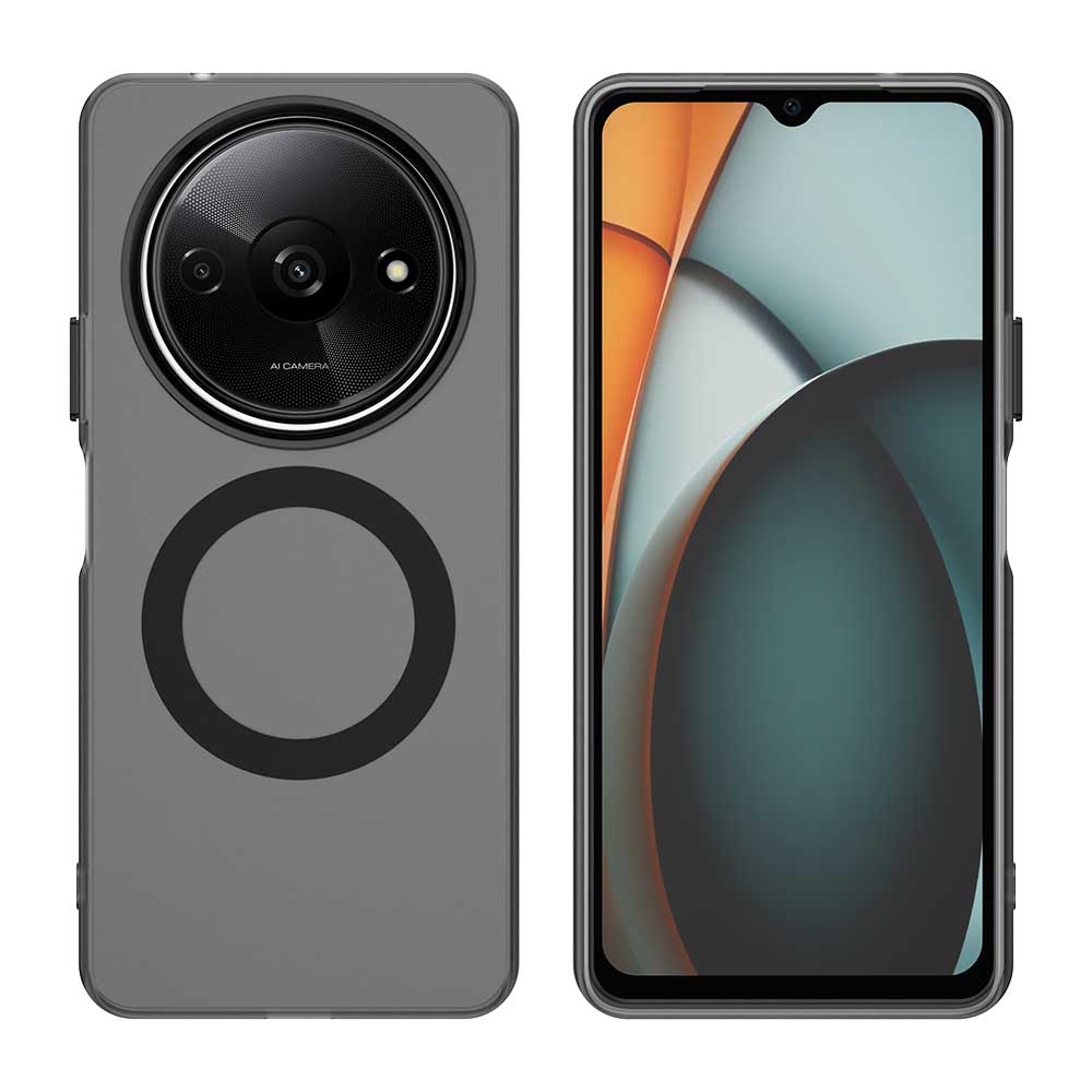 Матовый чехол Magsafe для телефона Xiaomi Redmi A3 Магнитная беспроводная зарядка для Xiaomi Redmi A3x Ударопрочная задняя крышка