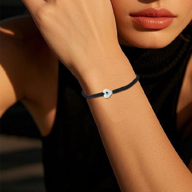 Элегантный плетеный браслет из шнурка с символом духовного глаза, универсальное многослойное украшение для повседневных нарядов