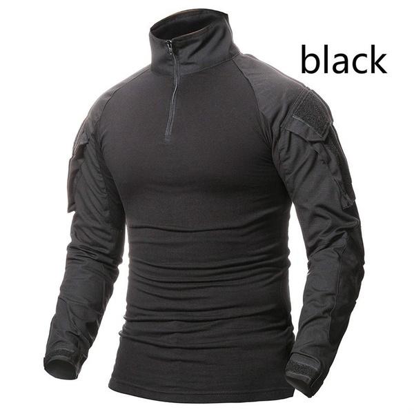 Мужская тактическая рубашка, уличные износостойкие камуфляжные футболки, мужские рубашки в стиле милитари с длинными рукавами, топы для кемпинга и пешего туризма, армейские армейские рубашки