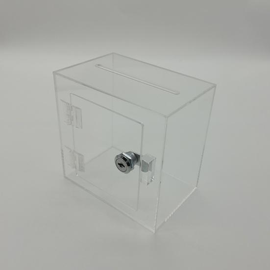 Adults Children Clear Acrylic Money Box with 2 Keys Visible Locked Piggy