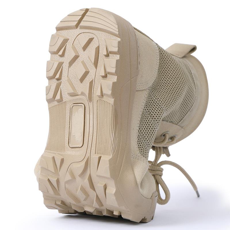Breathable Mesh Tactical Military Boots Men Boots Outdoor Lightweight Hiking Boots New Desert Combat Army Boots Work Men Shoes