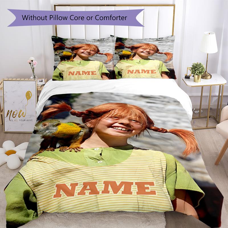 Pipi Customize your name Bedding Set Breathable Duvet Cover with Pillowcases Home Decoration Birthday Gift