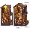 Набор для книжной полки DIY Мини-пазл 3D из дерева Ручная работа Модель книжной полки Домик для кукол Подставка для книг Строительство Домашний Декор Игрушка Рождественские Подарки