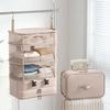 Multi Layered Hanging Clothes Storage Bag Foldable Clothing Organizer  Wardrobe Organization