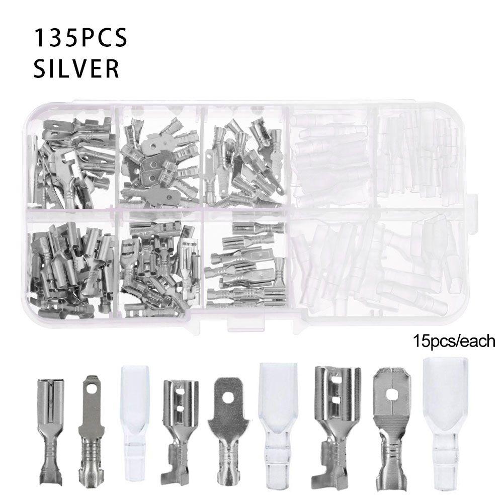 Kit Insulated Sheath Male Female Terminals Connector Insert Spade Plug Spring Wire Connectors