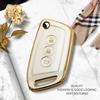 Luxurious Golden Edge Folding Flip Remote Car Key Case Cover For Baojun E200 E300 RS3 RS5 RS7 RC5 RC6 RM5 RMC Car