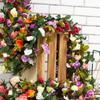 Wedding Decor Rose Garland Garden Arch Fake Plant Vines Flowers Garland Artificial Rose Flowers