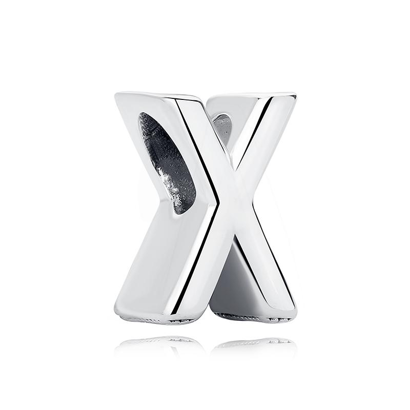 Original 925 Silver Charms Beads 12 Zodiac A-Z Letters Virgo Aries Fit Pan Bracelets Necklaces Jewelry For Women