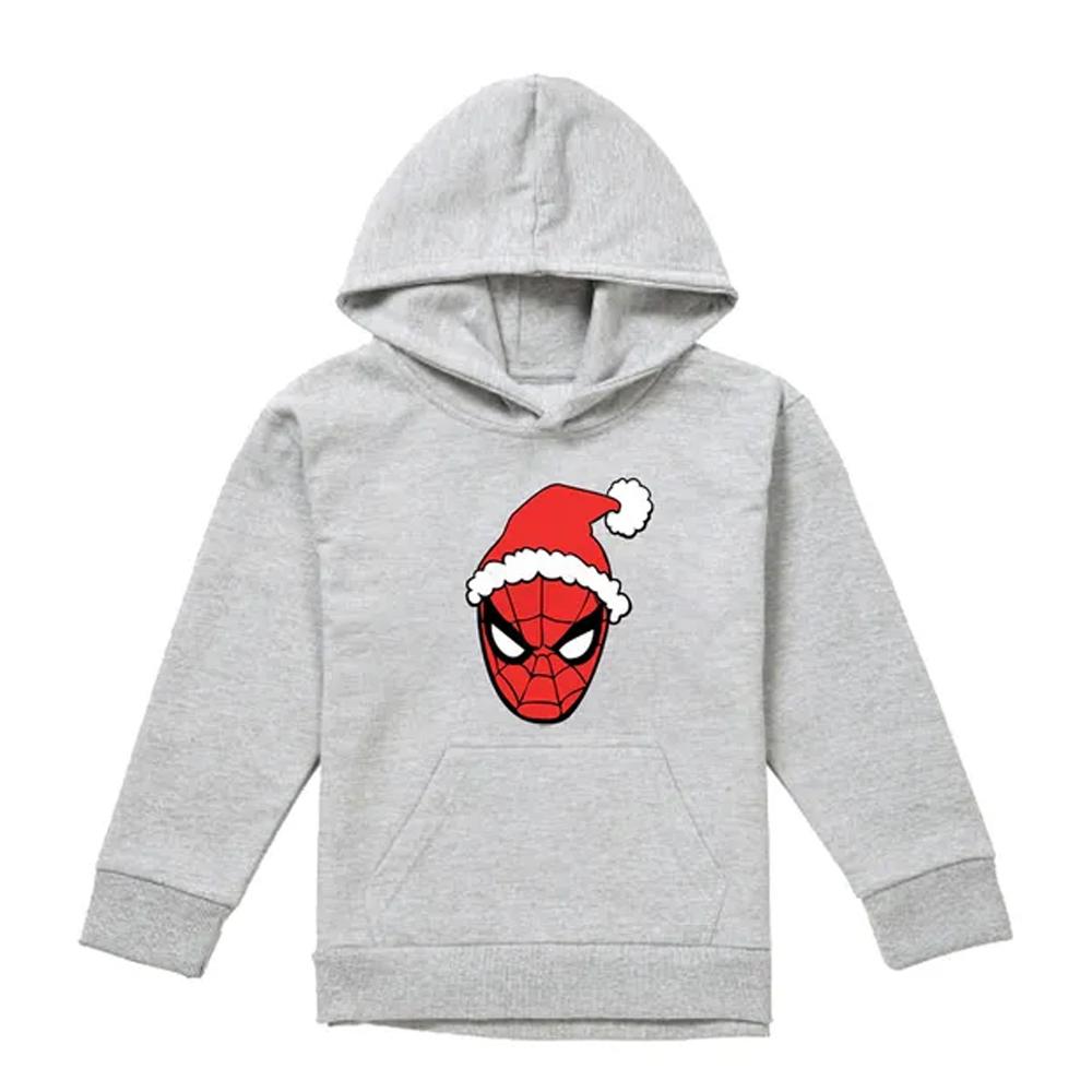 Spider-Man Childrens/Kids Santa Hat Heather Hoodie