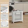 Foldable Laundry Basket with Wheels Large Capacity Hollow Breathable Rolling Laundry Basket Dirty