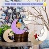 10 шт. Неокрашенные Деревянные Формы Луна Звезда для DIY Поделок Вырезки Пустые Деревянные Формы Луна Звезда для Превращения в Подарки на Детский Праздник