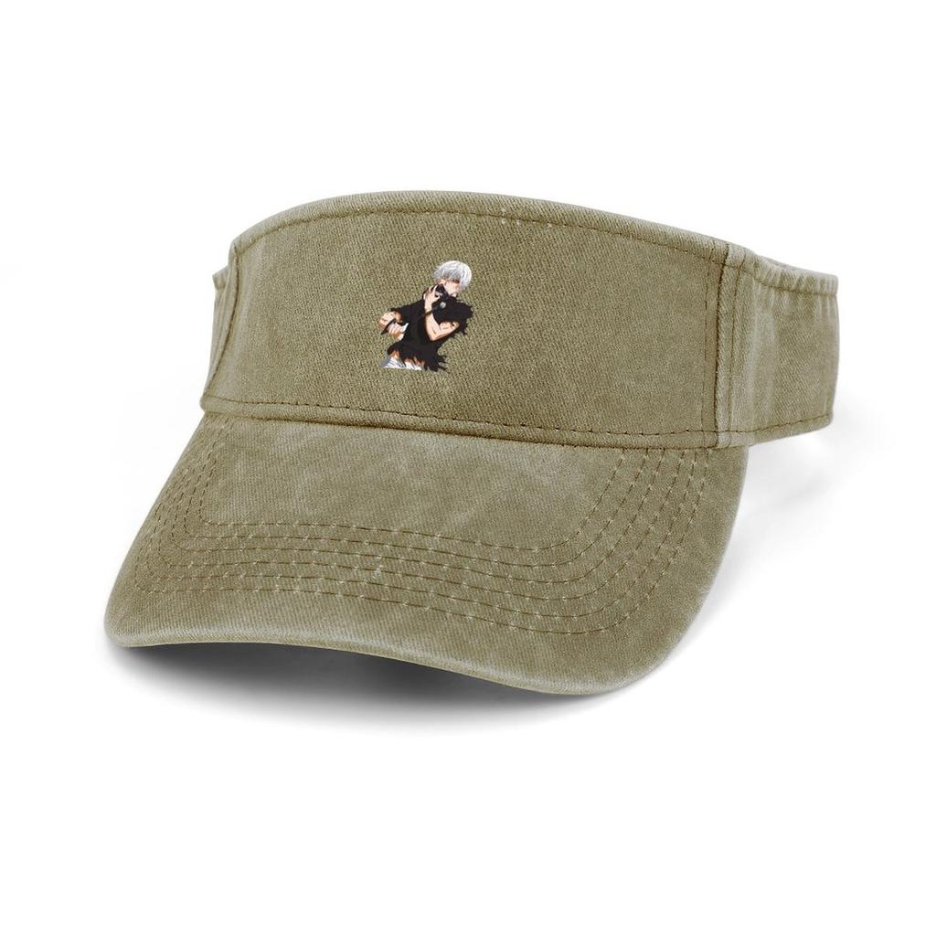 Аниме Манга Кен Канеки Токийский Гуль Солнцезащитный козырек Дырявый Топ Ковбойские Шляпы унисекс Женские Спортивные Бейсбольные Теннисные Кепки с Открытым Верхом Пользовательская Шляпа