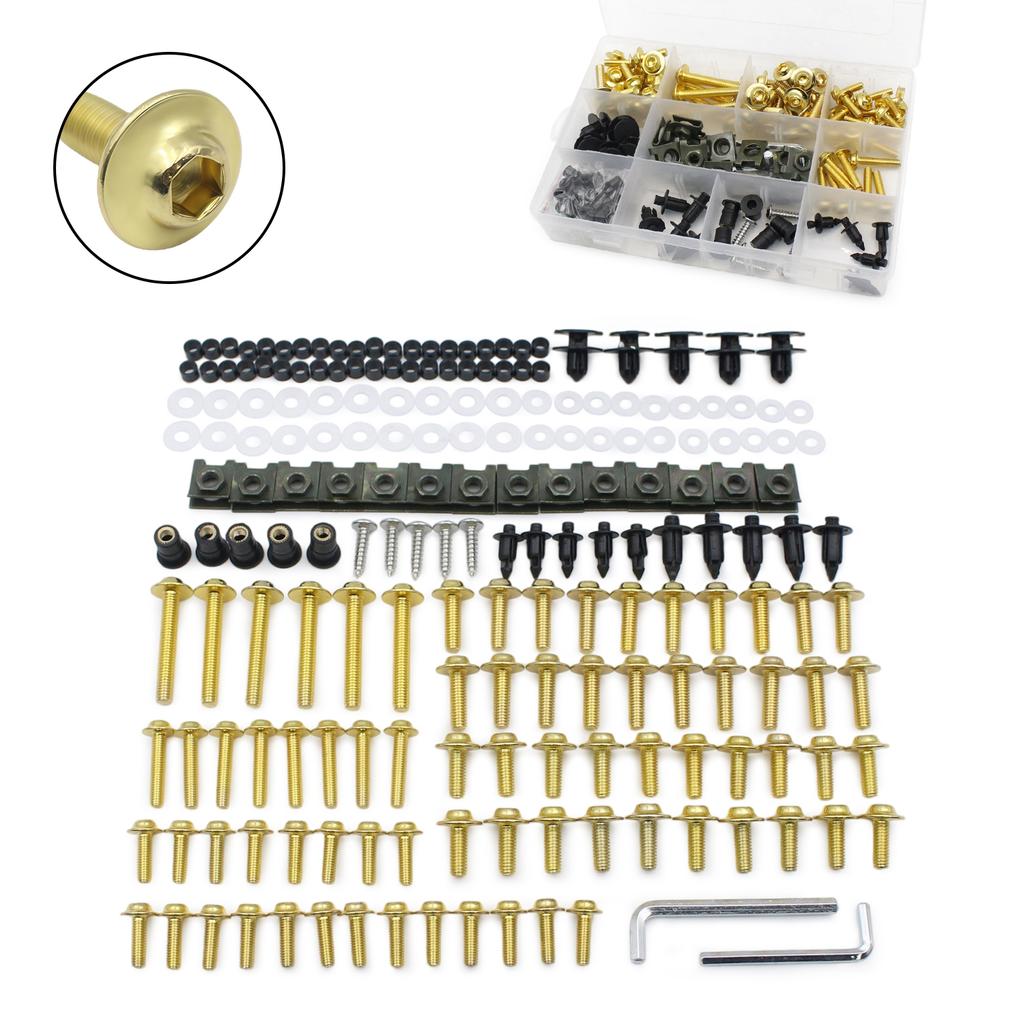 195pcs Burn Titanium Screw M5 M6 Bodywork Screws Fairing Bolt Nut Kit For KTM RC390 2015-2020 RC8R 2010 2011 2012 2013 2014 2015