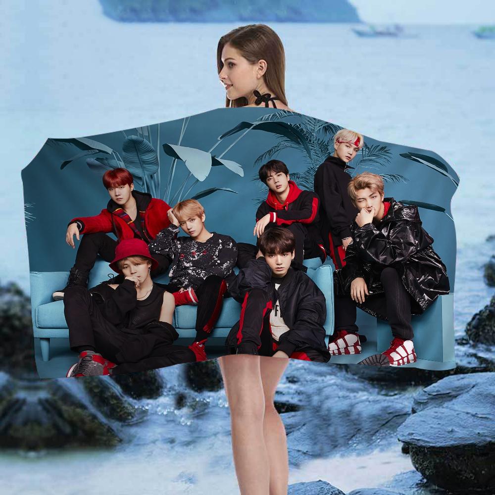 Динамитные K-pop Парни Большие Микрофибровые Пляжные Полотенца Быстросохнущее Полотенце Песок Пляжные Полотенца Бассейн Полотенце Для Путешествий Пляж Бассейн Йога