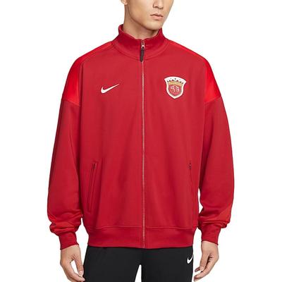 Dri-Fit Academy Pro Anthem Футбольный клуб Шанхай Порт Флисовая Быстросохнущая Куртка с Воротником-стойкой Свободная С Длинным Рукавом Мужская куртки IQ0521-687