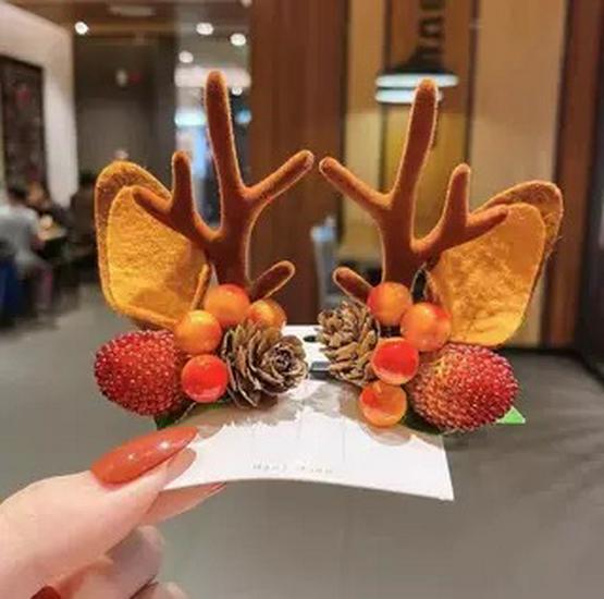 Заколка для волос с оленьими рогами в стиле Мори - Милый рождественский аксессуар для волос в сказочном стиле для женщин