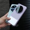 Чехол для OPPO Find X9 Ultra, splicing из ПУ веганской кожи, гальванизированный ПК, легкий жесткий чехол, модный, ударопрочный, нескользящий бампер