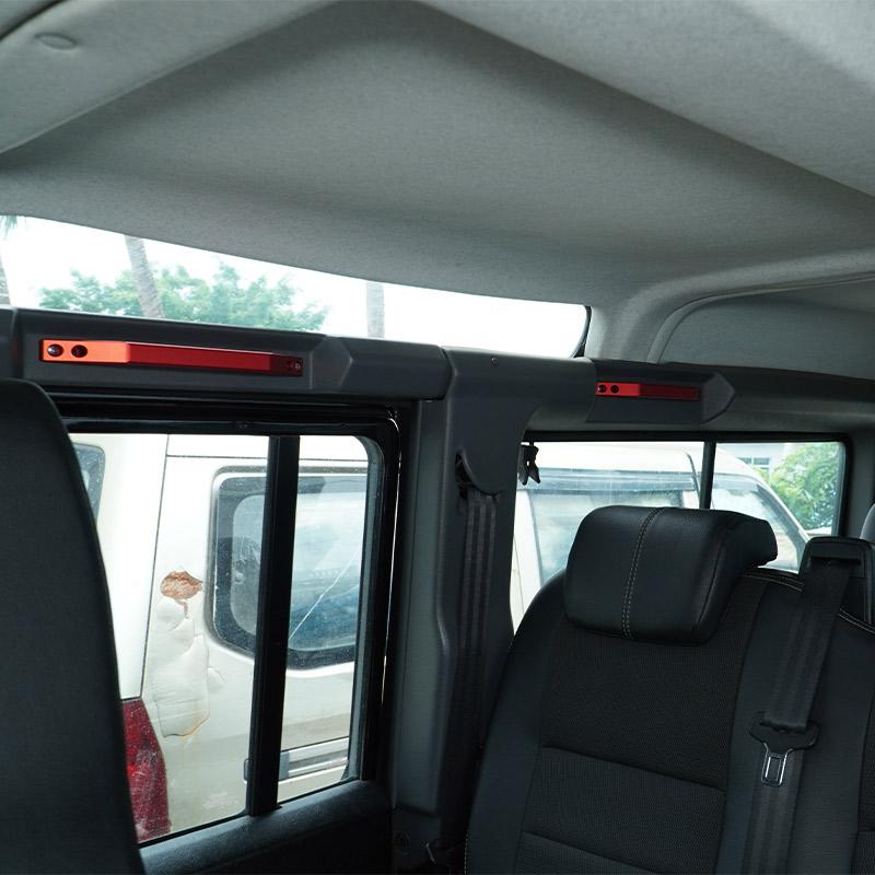 Для Land Rover Defender 90 110 2004-2018 Алюминиевый сплав Красный/Серебристый/Черный Ручка на крыше автомобиля Накладка Аксессуары для интерьера автомобиля