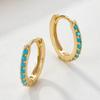 8mm Stainless Steel Minimal Hoop Earrings Crystal Zirconia Small Huggie Thin Cartilage Earrings Helix Tragus Piercing Jewelry