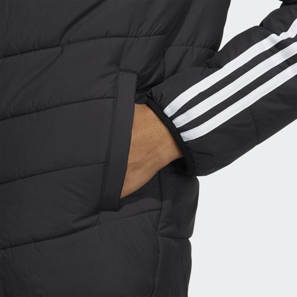 Adidas Нео-полосатая декоративная хлопковая куртка с длинным рукавом и капюшоном мужская куртка черного цвета HD4677