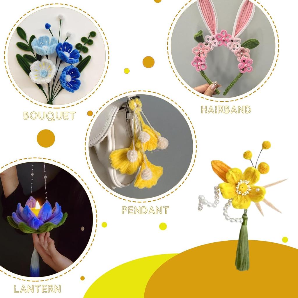 100 шт. Желтые ершики для чистки трубок, Креативные крафтовые ершики для фестивалей, DIY ручные поделки, Крафтовые материалы для дома, DIY ручные поделки