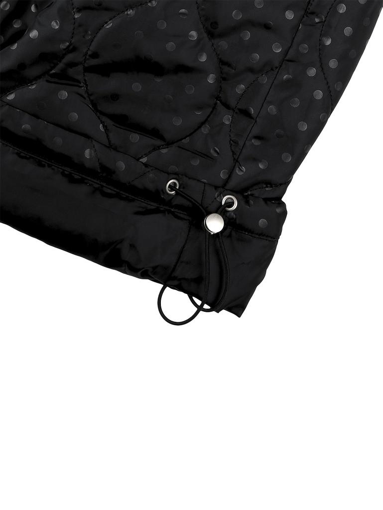 TUOMIO Dot Quilted Pants [Black]