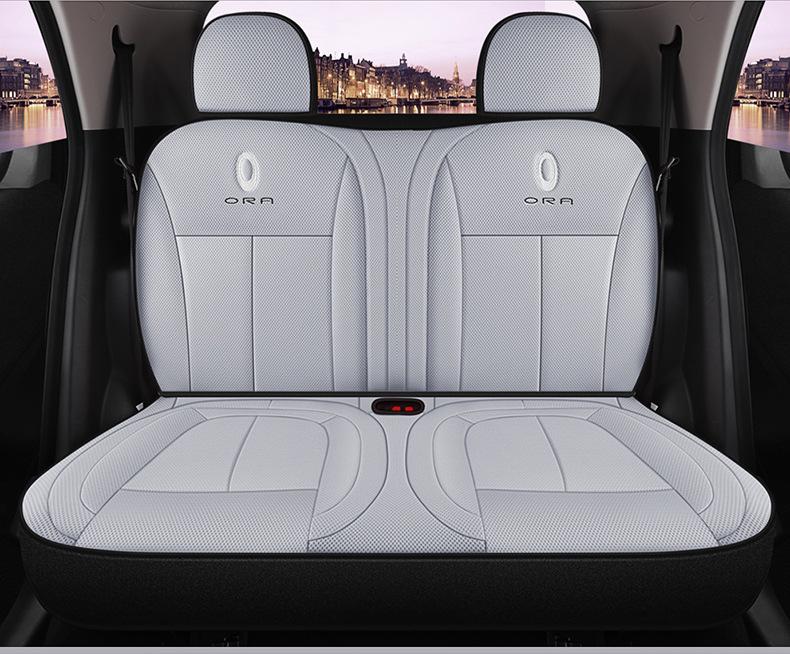 ORA R1 Custom Full Surround Leather Car Seat Cover - Cartoon Design for All Seasons