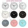 Non-Ticking Electronic Color Clock Round Wall Hanging Clock Creative Nordic Wall Clock  Home