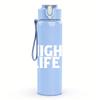 1PC Plain Blank White Distressed Minimalist Print 750ml Portable Sports Water Bottle Leakproof Gym Outdoor Travel Drink Cup