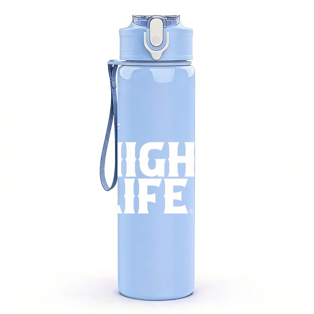 1PC Plain Blank White Distressed Minimalist Print 750ml Portable Sports Water Bottle Leakproof Gym Outdoor Travel Drink Cup