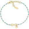 Bracelet - AMEN - BRSMINGT1 - Argent 925 - Or jaune - Émail turquoise