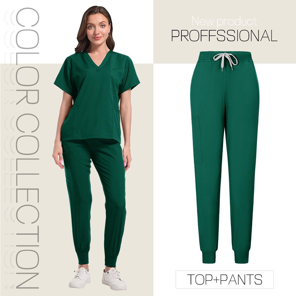 Женский стрейч-костюм для скраба - Короткий рукав, для салона красоты и операционной