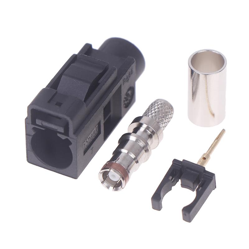 Fakra 50-3 Female Connector for RF Coaxial Cable, RAL 9001, Suitable for RG316 / RG174 / RG178, 1 Pack