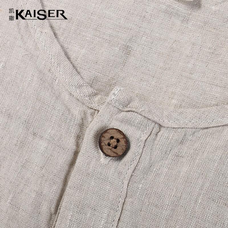 Kaiser Мужская футболка с круглым вырезом из 100% льна KS5327