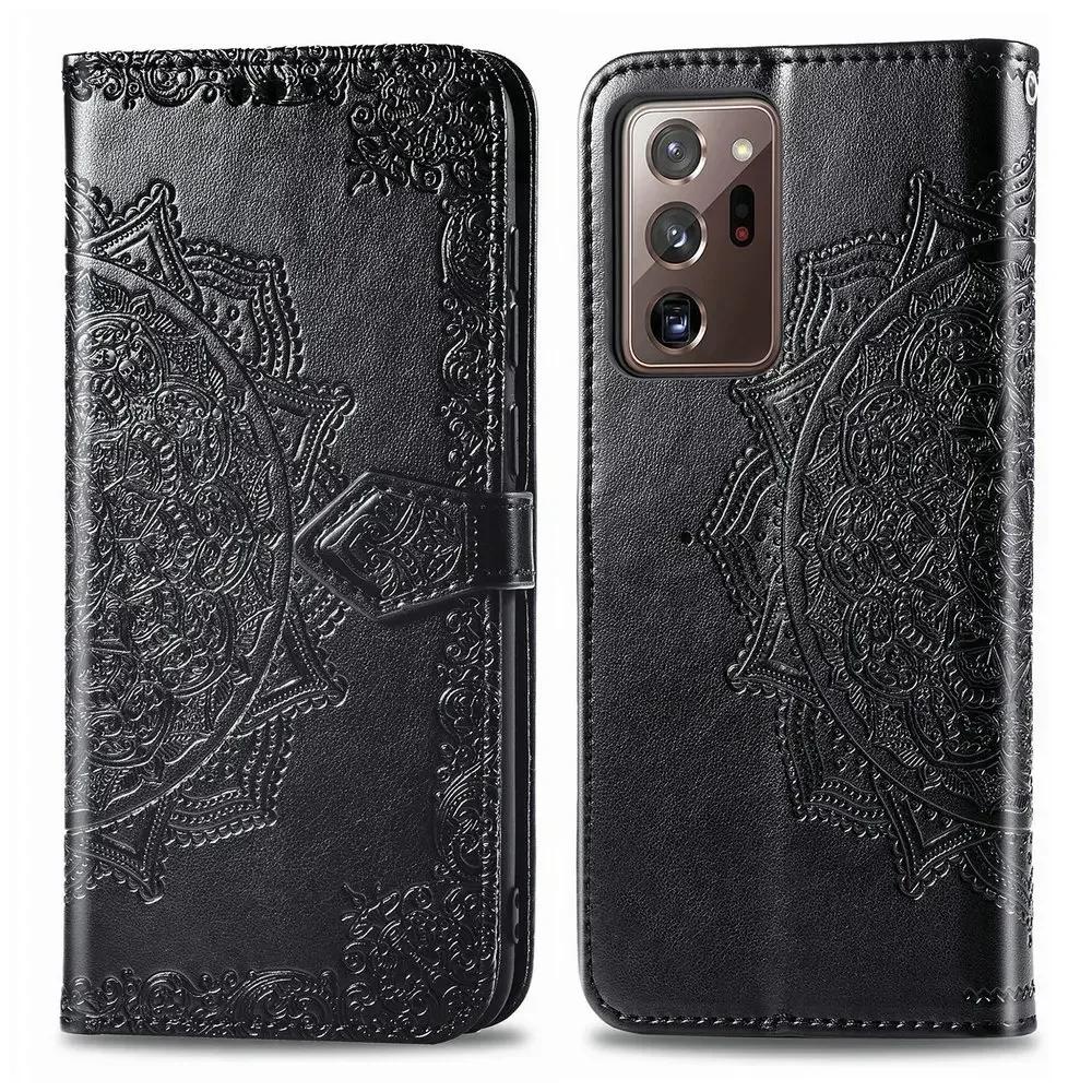 S25 S21 S 22 Ultra S23 S24 Мандала Кожаный Кошелек для Карт Чехол для Samsung S20 FE Чехол-Книжка Samsung Galaxy S22 Plus 25 S26 Чехол