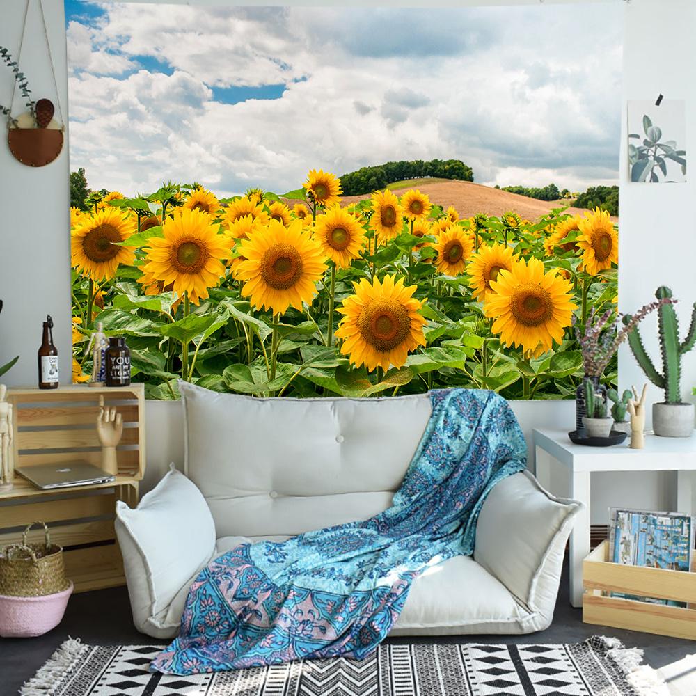 Colorful Floral Plant Print Tapestry Rose Art Pattern Tapestry Home Bedroom Decorative Tapestry