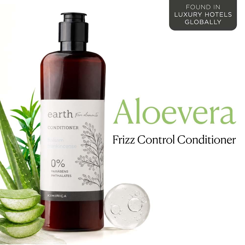 Kimirica Earth Smooth кондиционер для волос 290 мл, с бальзамом и ладаном - Питает сухие волосы и контролирует пушистость, для мужчин и женщин | 100% веганский, Par