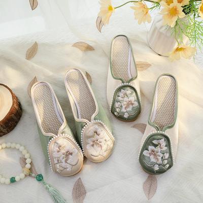 [Dai Rou] 2025 летние новые старые пекинские тканевые туфли простые темпераментные тапочки ципао удобные женские туфли в этническом стиле