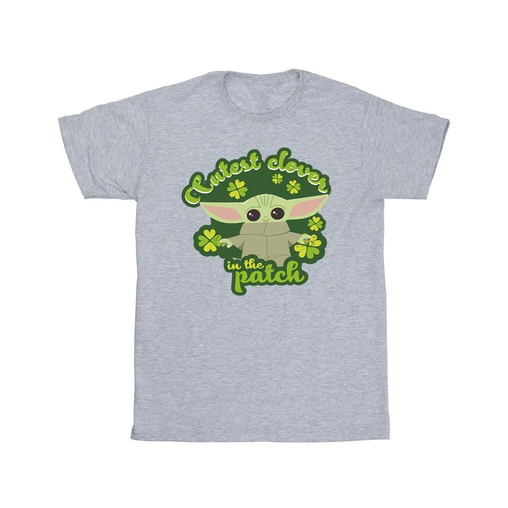 Star Wars Mens The Mandalorian St Patrick´s Day Cutest Clover T-Shirt