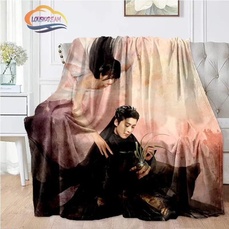 Hot Tv Love Between Fairy and Devil Blanket Cang Lan Jue Dong Fang Qing Flannel Bedroom Bedding Sofa Soft Bedspread