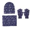 Autumn/Winter Paisley Knitted Hat, Scarf & Gloves Set