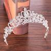 Silver Crystal Wedding Crown Crystal Bride Tiaras Hair Acessories Crown Headband Crystal Rhinestone Bridal Head Piece Tiara