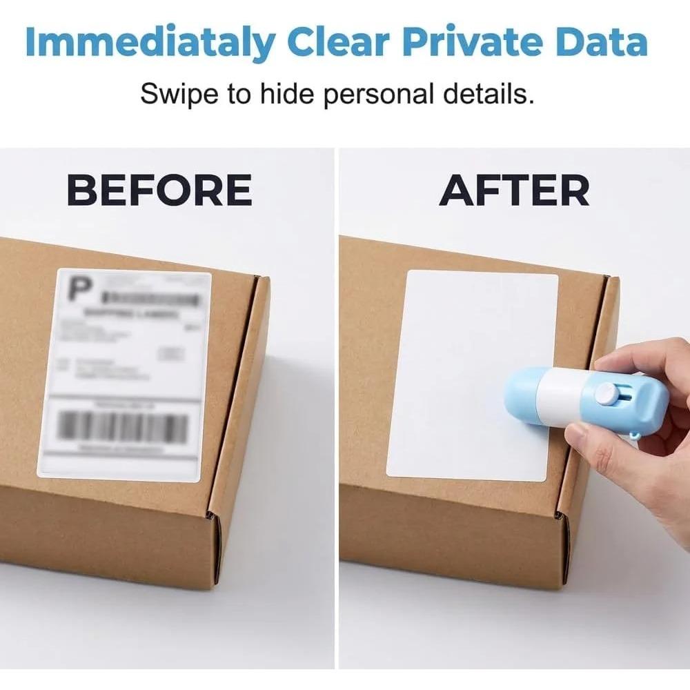 2-in-1 Box Cutter Thermal Paper Eraser, 2026 New Water-Based Thermal Paper Eraser Pen with Unboxing Knife