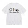Men's T-shirt With Stone Tomb Design Graphic White 100% Cotton Tops Summer USA