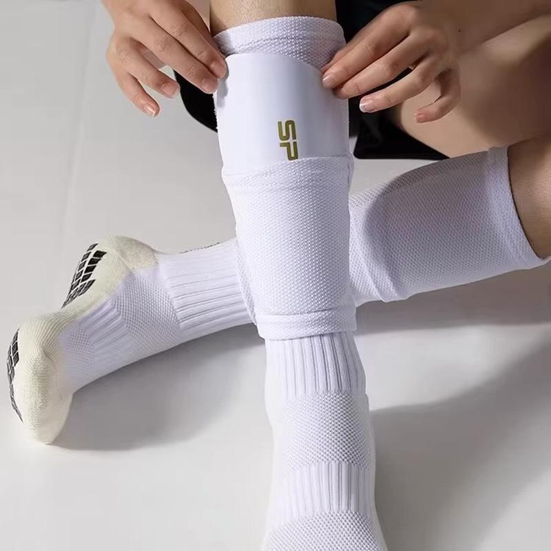 Three-piece Anti Slip Soccer Sock Shin Guards Cover Calf Sleeve With Pocket Adults Kids With Football Leg Guards Protection Gear 1