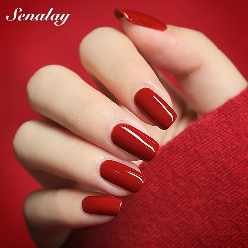 Набор гель-лаков для ногтей Senalay, 4/6/10 шт., 8 мл, классический цвет, замачиваемый УФ-лак для дизайна ногтей, маникюрный праймер, набор гель-лаков для ногтей