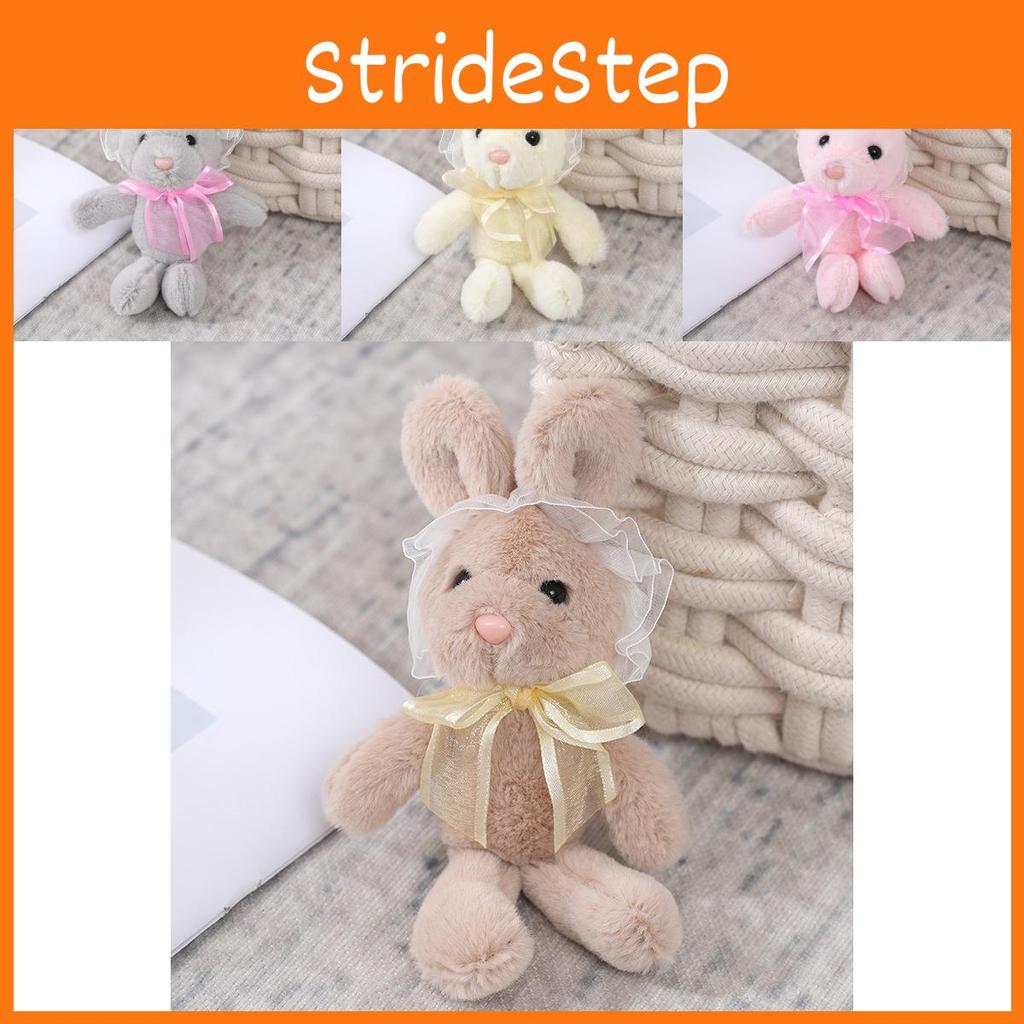 Adorable Lace Bunny Plush Toy Soft And Fluffy Stuffed Animal Doll Keychain